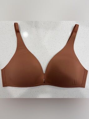 Lounge Plunge T-Shirt Bra - Brown (Large)